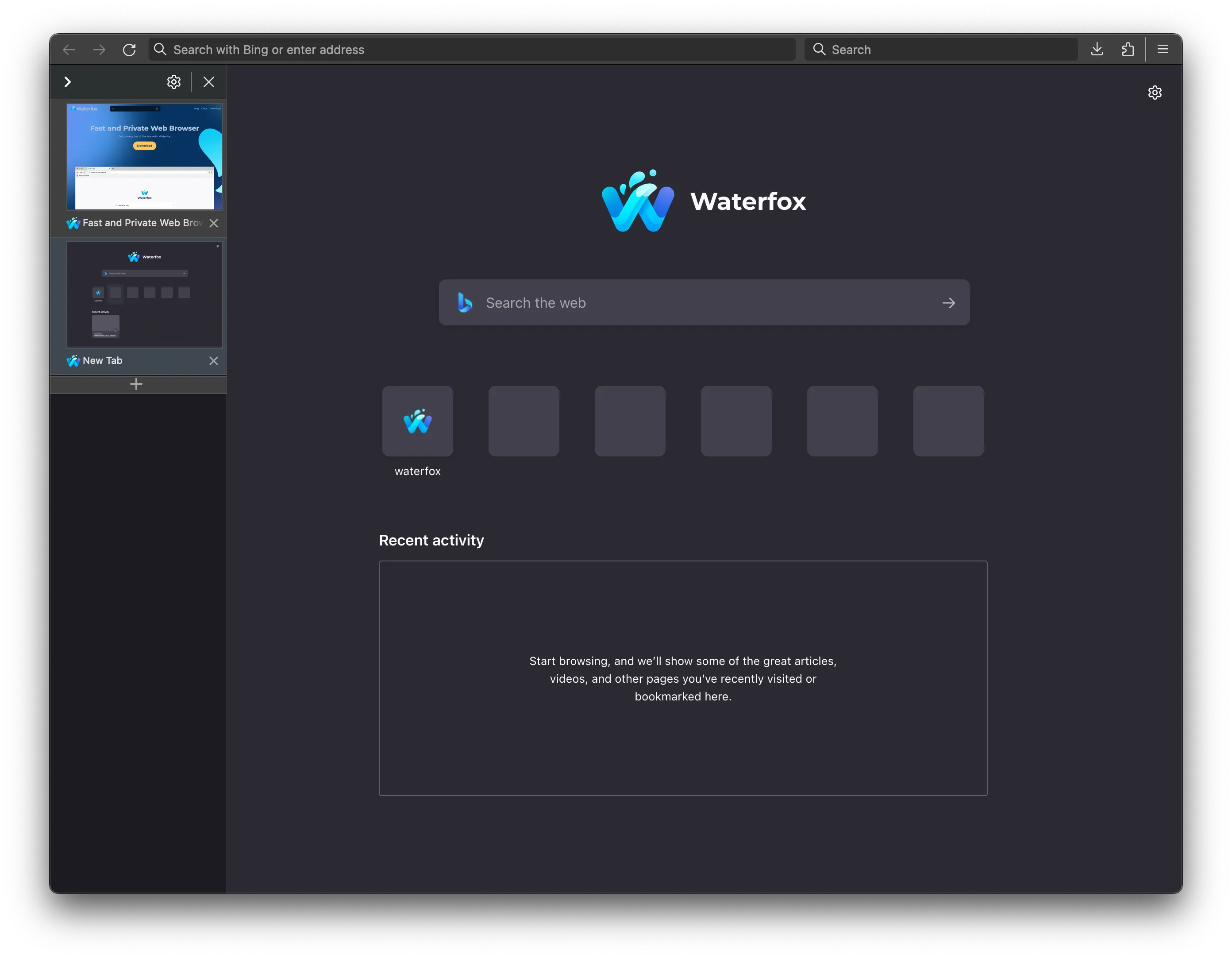 Customised Waterfox