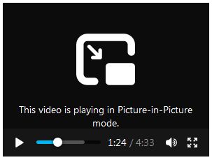 playing in picture-in-picture