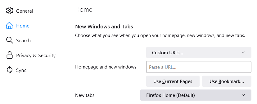 Fx91HomePanel-CustomURLs