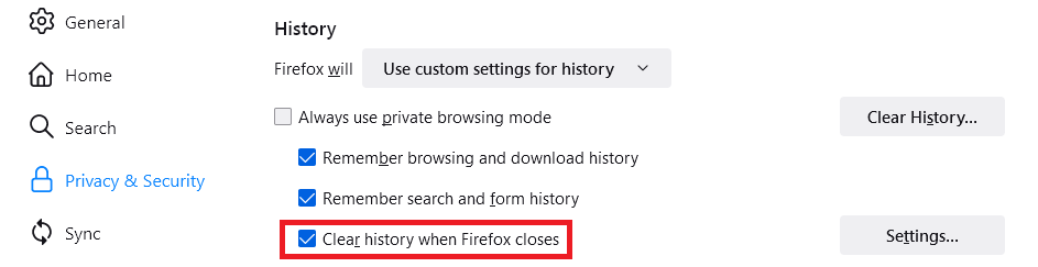 Fx100Custom-ClearHistoryWhenWaterfoxCloses